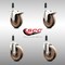 Service Caster 5 Inch 316SS High Temp Glass Filled Nylon 3/4 Inch Stem Caster Lck Brake, 2PK SCC-SS316TTLEX20S514-GFNSHT-2-S-2-34 - alternate 4